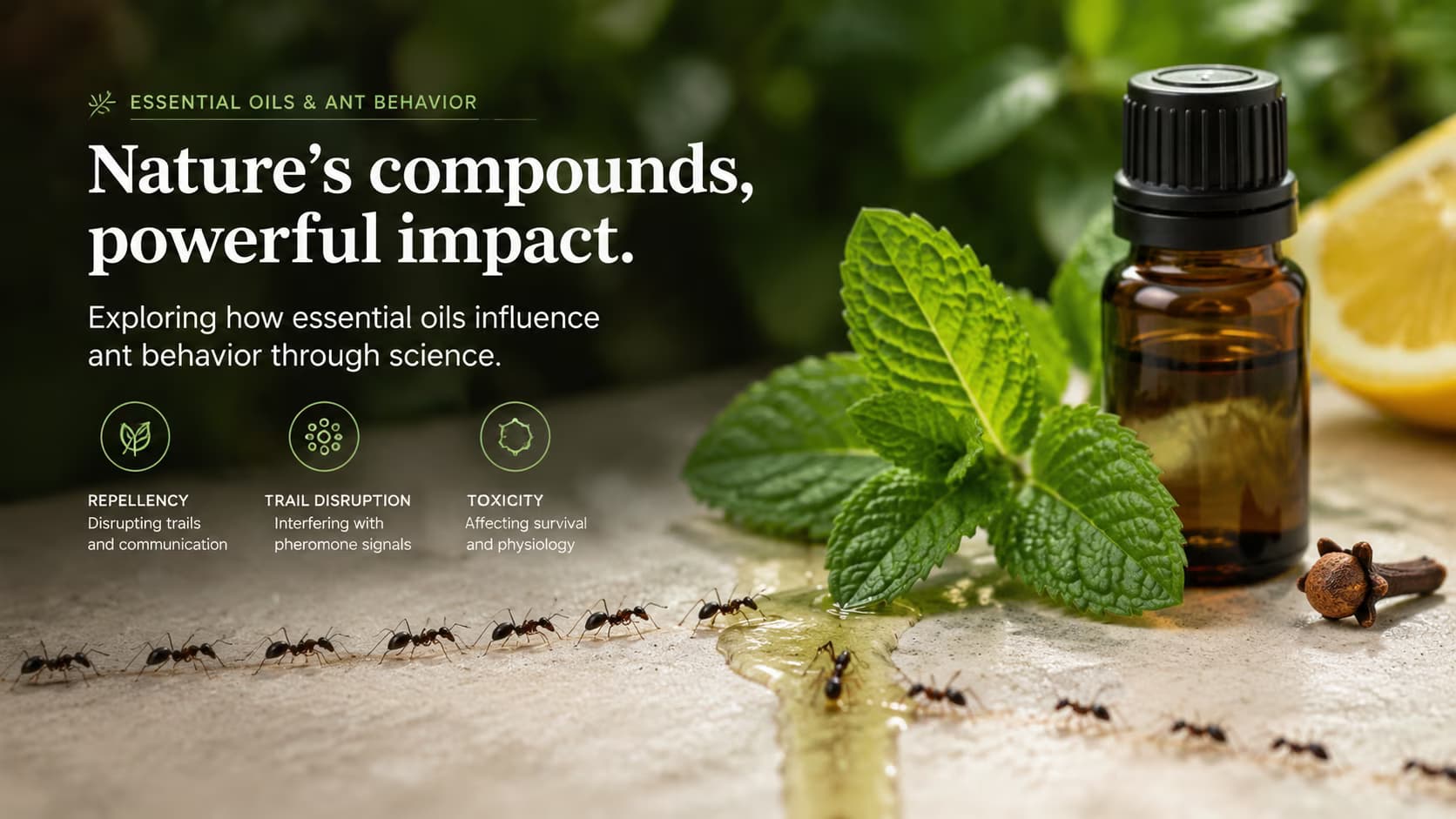 Essential oils and ant behavior scientific investigation
