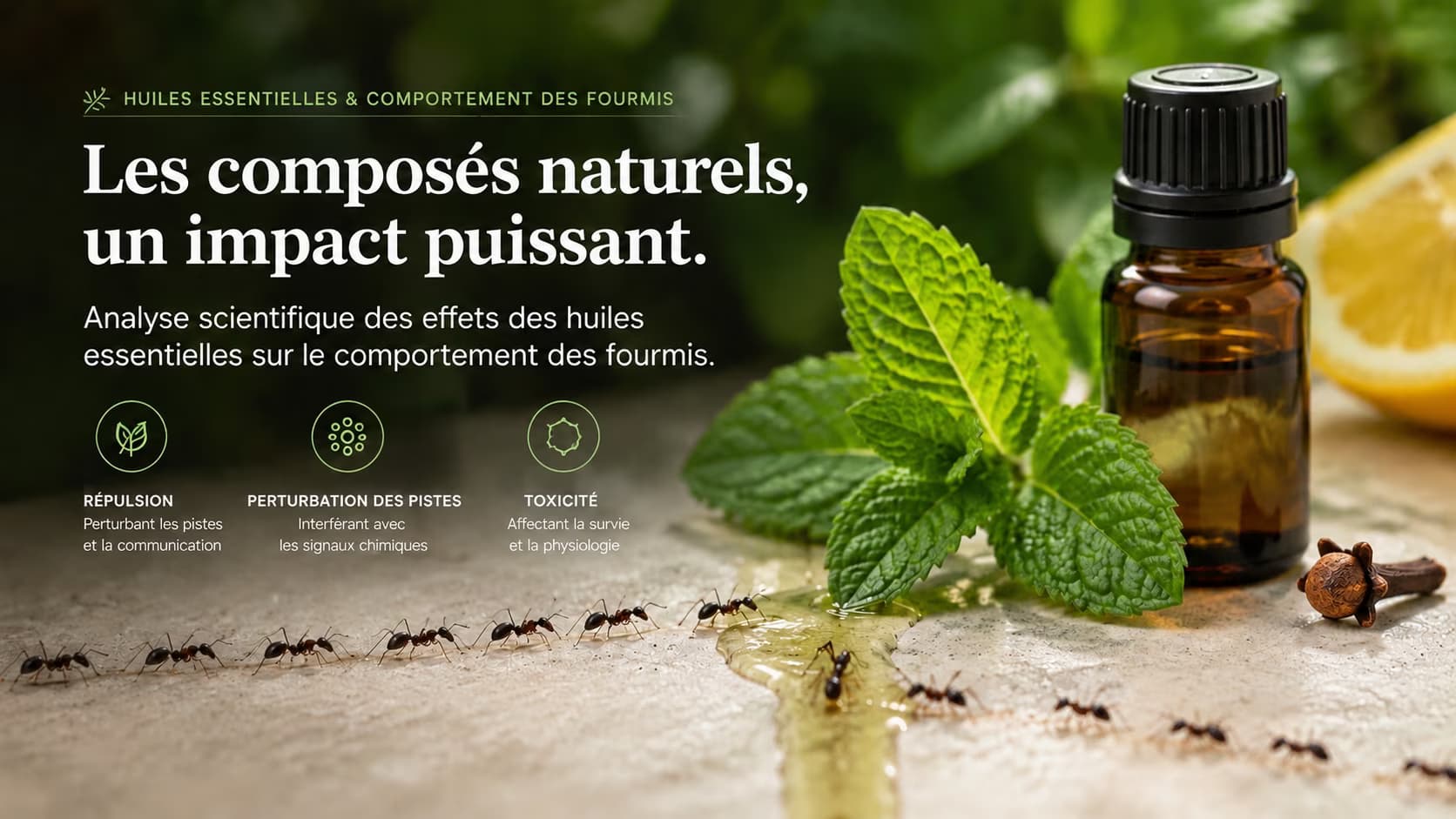 Essential oils and ant behavior scientific investigation