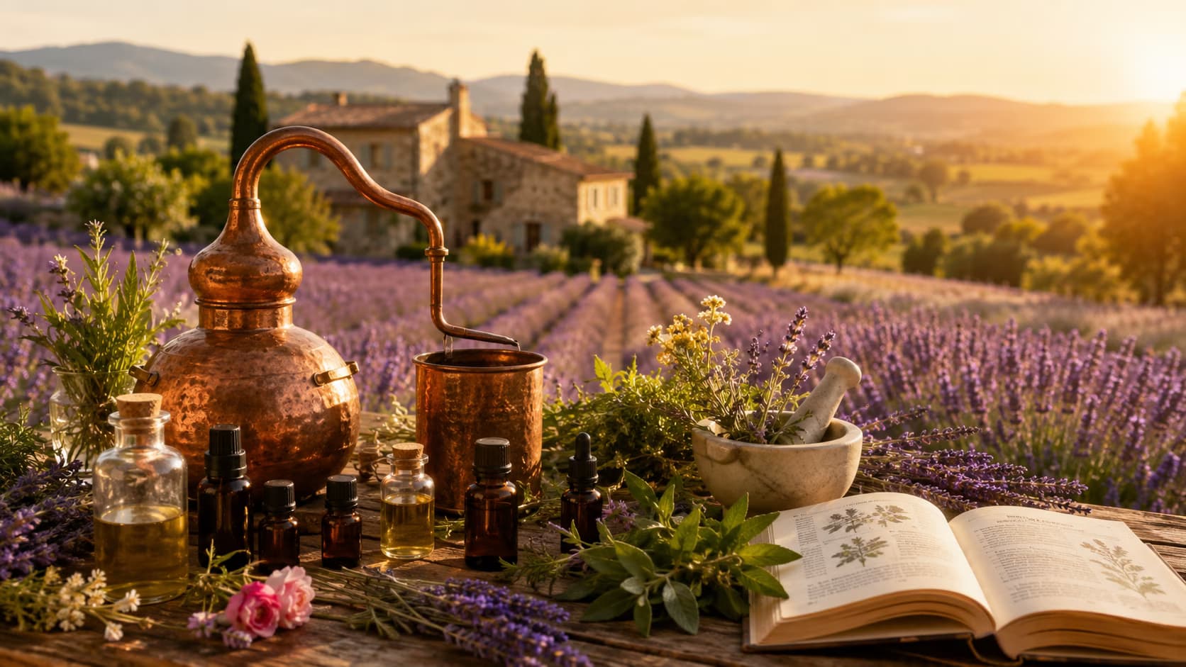 Lavender field in Provence, natural aromatherapy